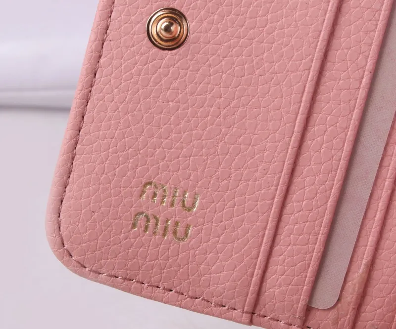 Miu Miu Pink Leather Zip Wallet - Image 9