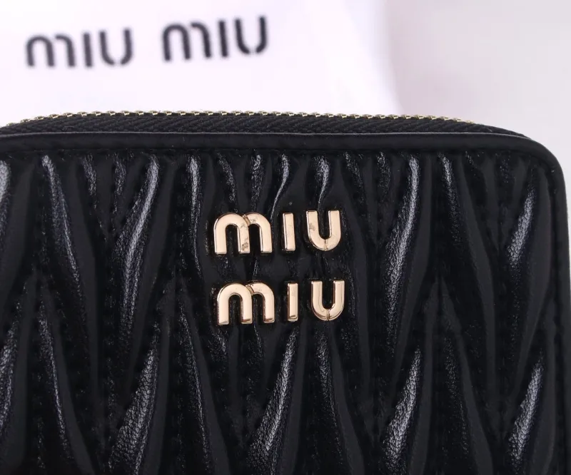 Miu Miu Black Zip Around Wallet - Image 5