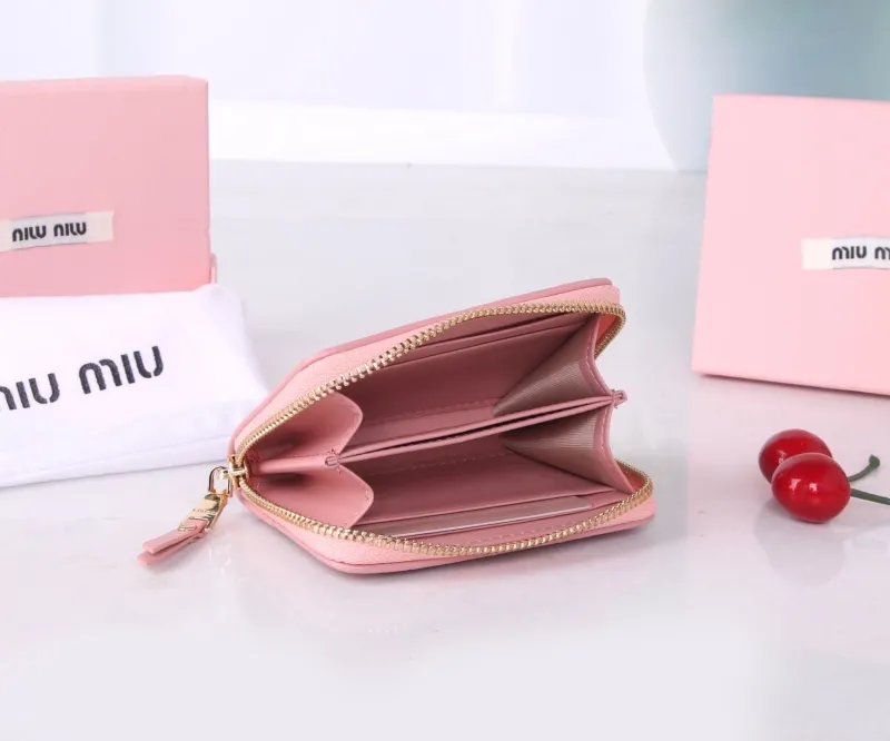 MIU MIU Pink Quilted Zip Around Wallet - Image 7