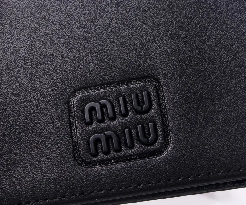 Miu Miu Black Leather Wallet - Image 3