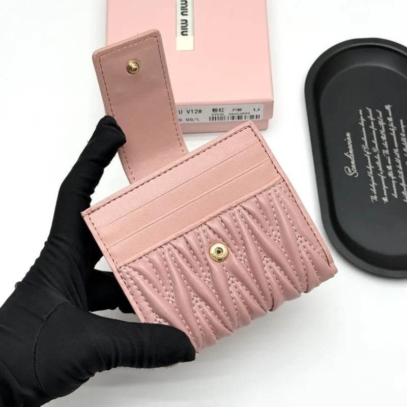 MIU MIU Pink Leather Wallet V12 - Image 6