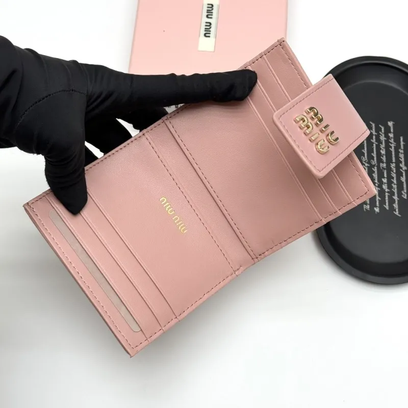 MIU MIU Pink Leather Wallet V12 - Image 7