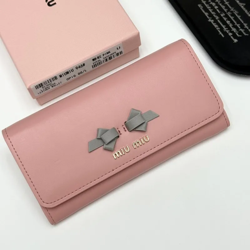 MIU MIU Pink Leather Wallet 946