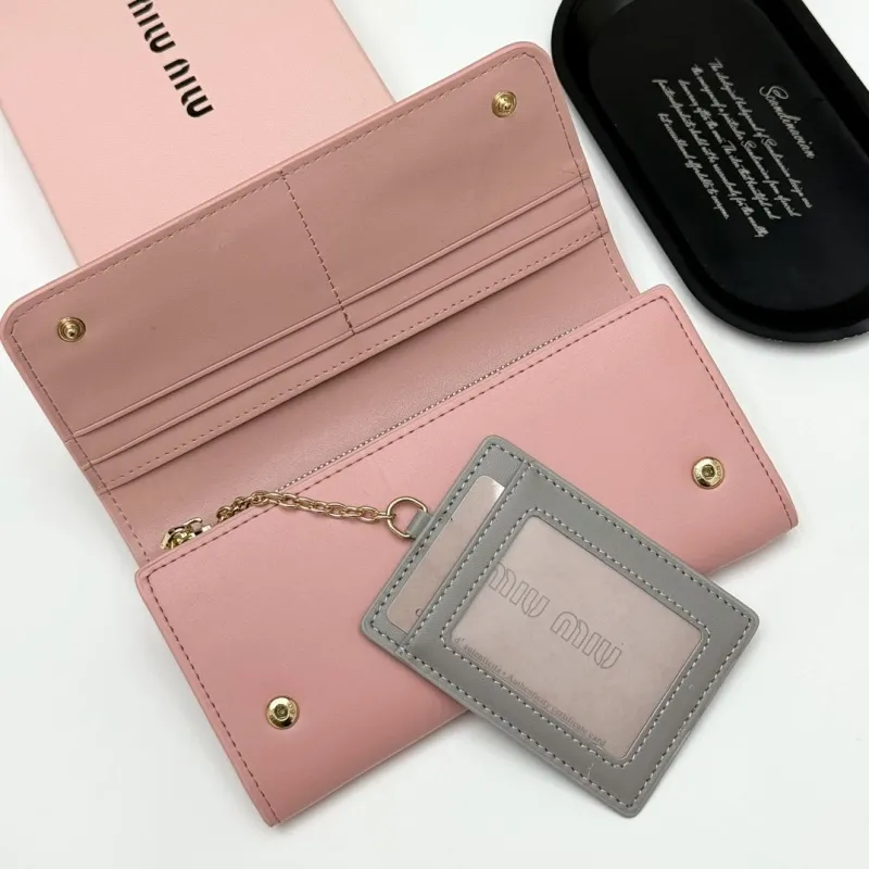 MIU MIU Pink Leather Wallet 946 - Image 6
