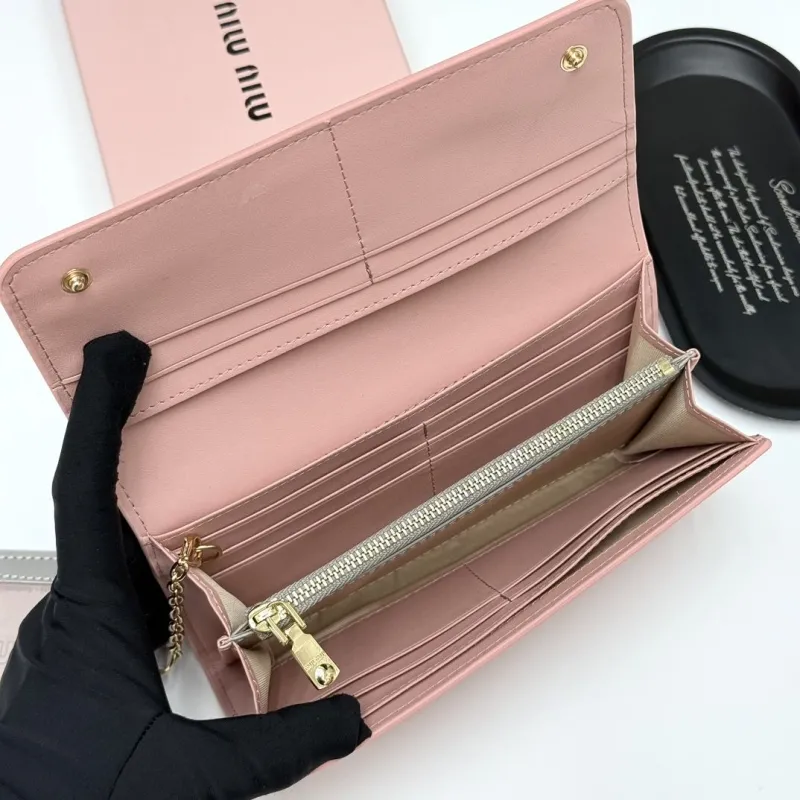 MIU MIU Pink Leather Wallet 946 - Image 7