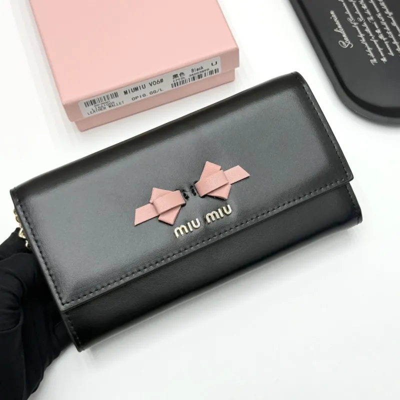 Alternative view of Miu Miu Black Leather Chain Wallet