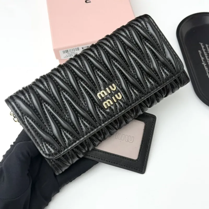Alternative view of Miu Miu Black Leather Long Wallet 943