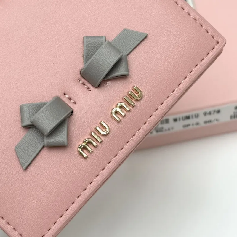Miu Miu Pink Leather Wallet 947 - Image 5
