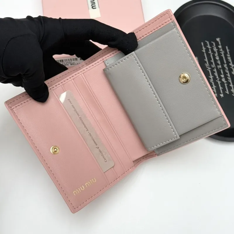 Miu Miu Pink Leather Wallet 947 - Image 6