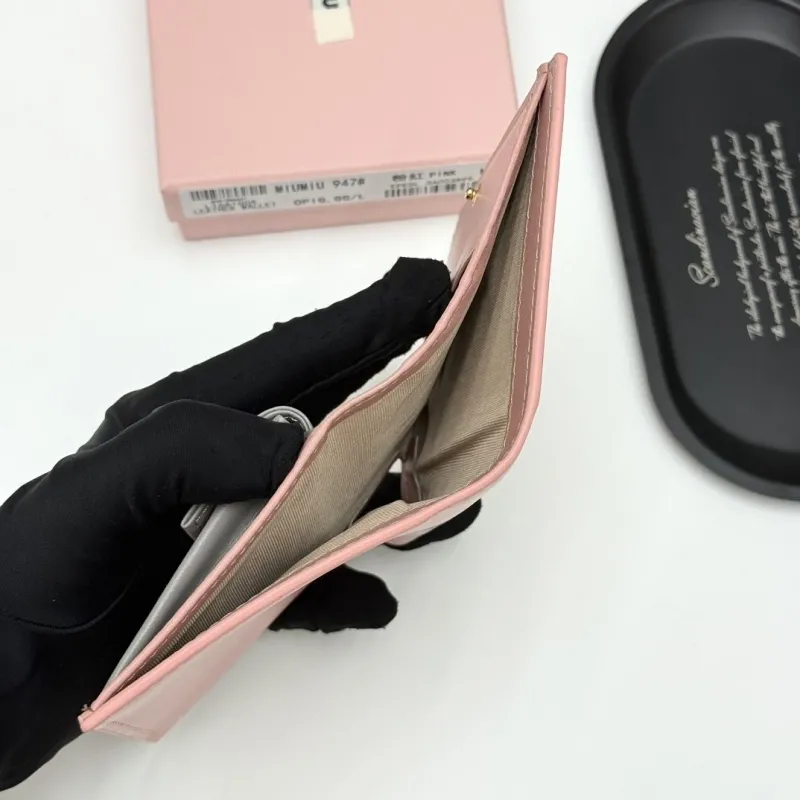 Miu Miu Pink Leather Wallet 947 - Image 8