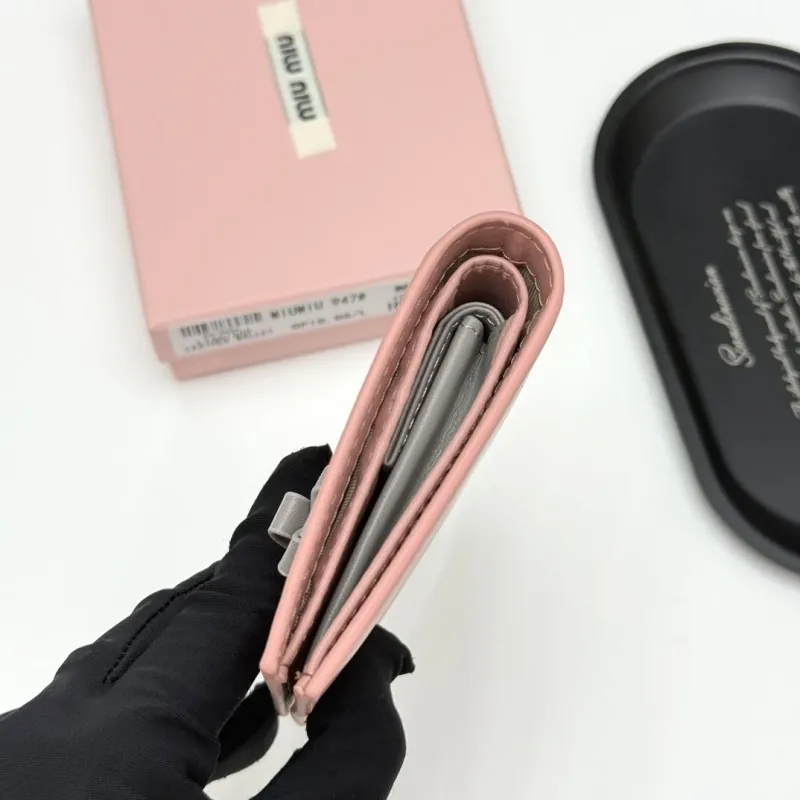 Miu Miu Pink Leather Wallet 947 - Image 9