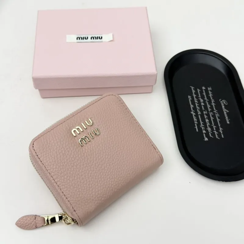 Alternative view of Miu Miu Pink Leather Zip Wallet