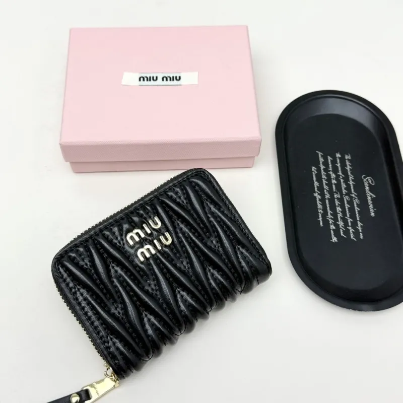 Alternative view of Miu Miu Black Quilted Zip Wallet