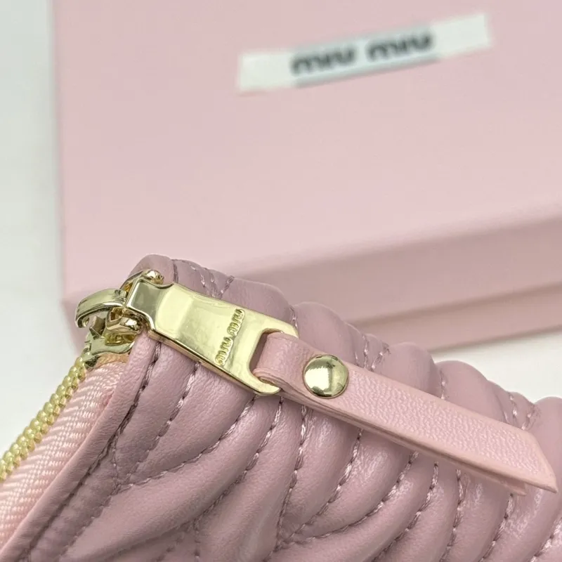 Miu Miu Pink Quilted Zip Wallet - Image 7