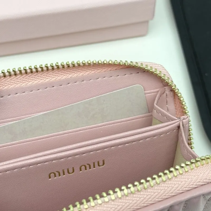Miu Miu Pink Quilted Zip Wallet - Image 9