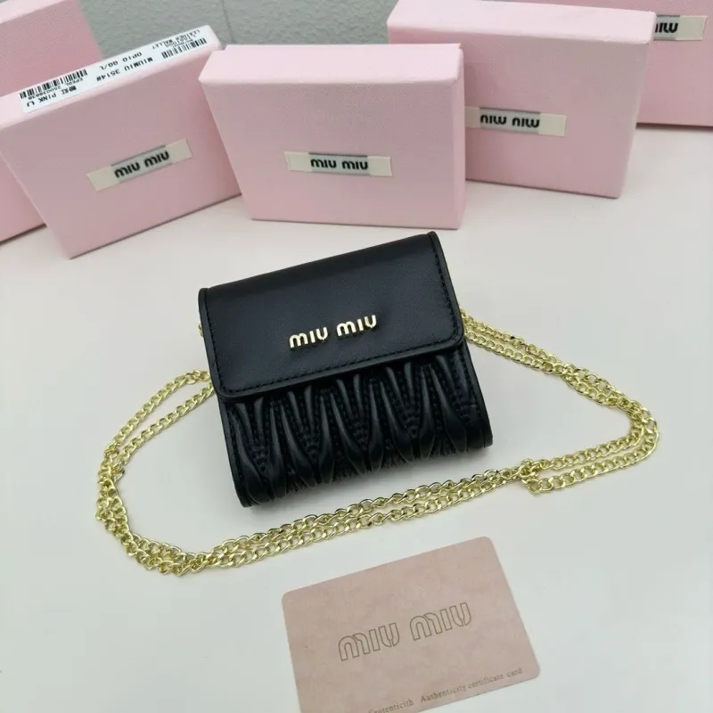 Miu Miu Black Chain Wallet Bag