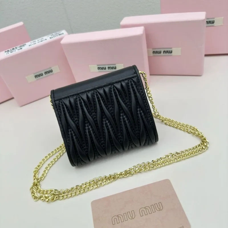 Miu Miu Black Chain Wallet Bag - Image 3
