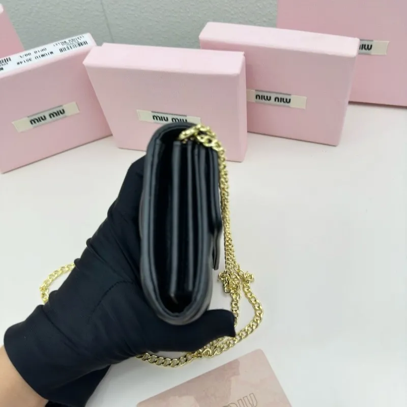 Miu Miu Black Chain Wallet Bag - Image 4