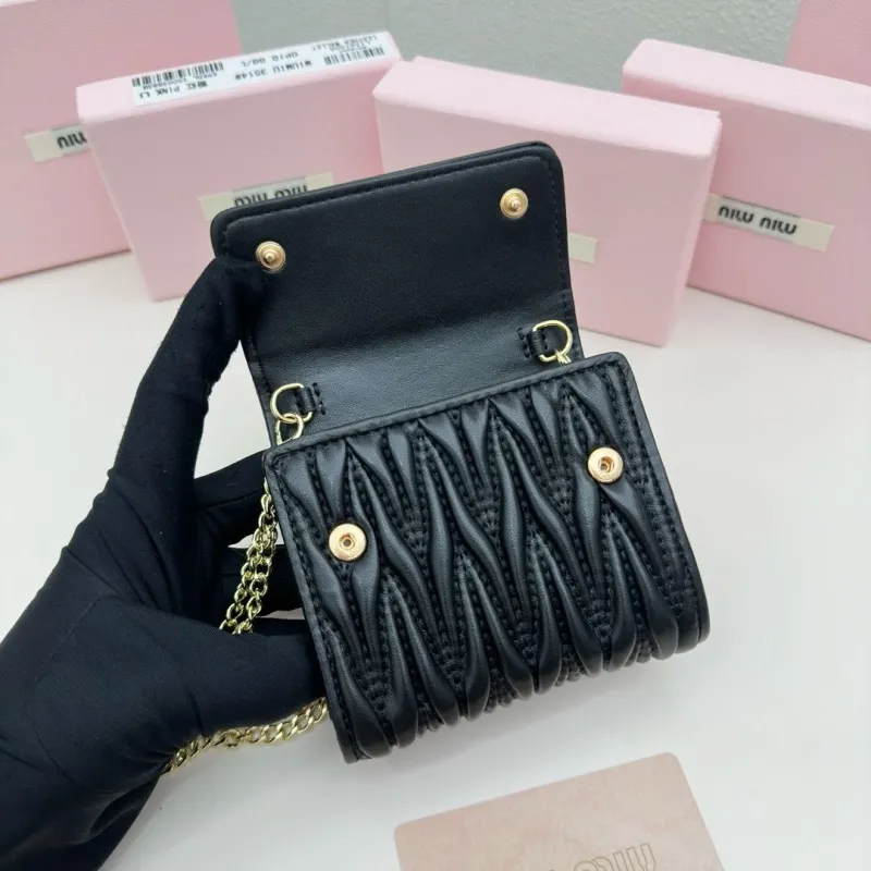 Miu Miu Black Chain Wallet Bag - Image 5