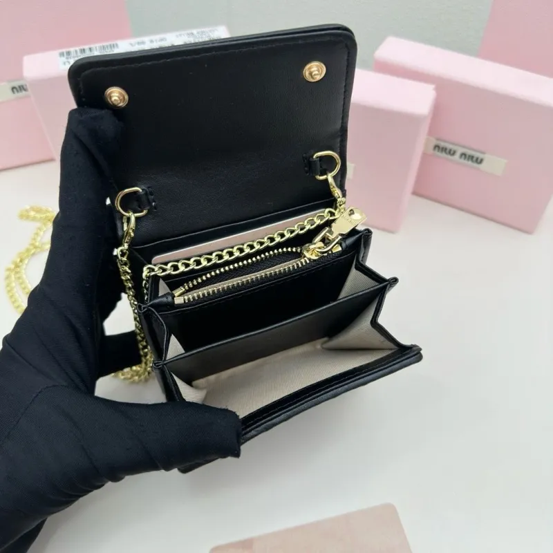 Miu Miu Black Chain Wallet Bag - Image 6