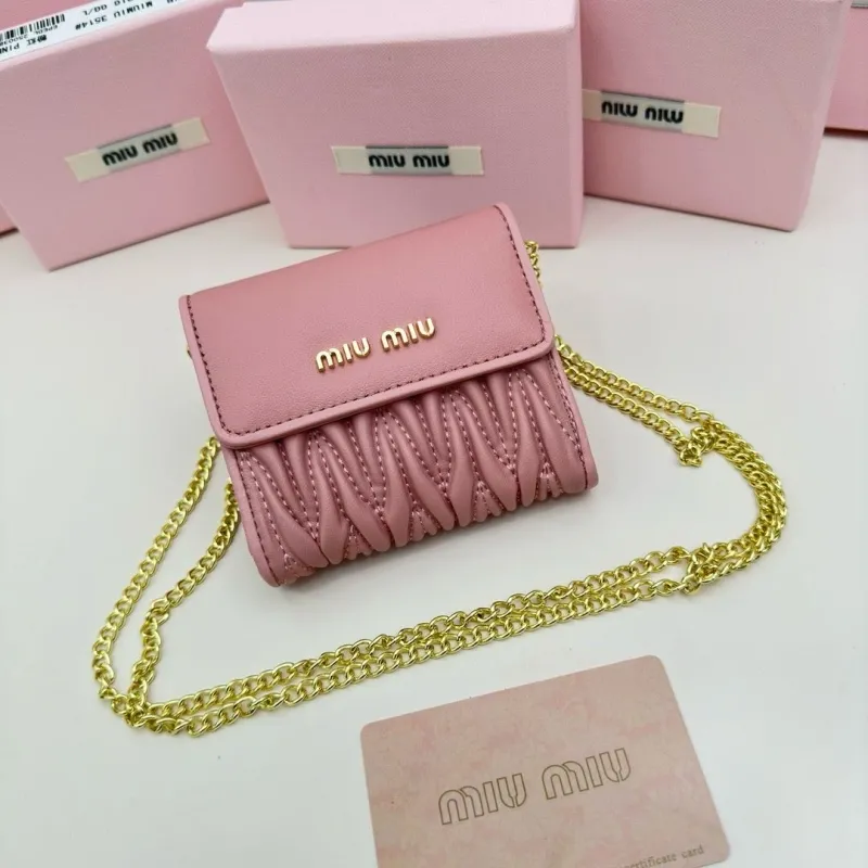 Miu Miu Pink Mini Chain Wallet Bag 51