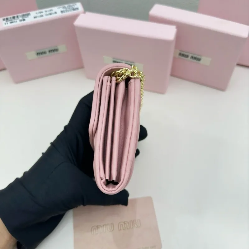 Miu Miu Pink Mini Chain Wallet Bag 51 - Image 5