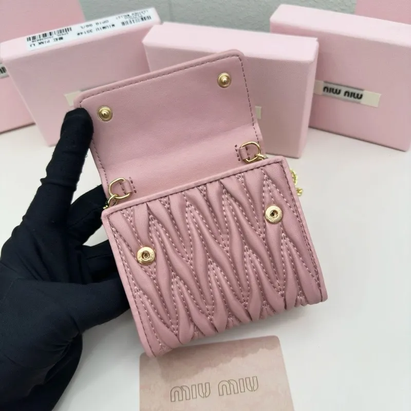 Miu Miu Pink Mini Chain Wallet Bag 51 - Image 6