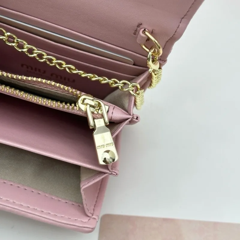 Miu Miu Pink Mini Chain Wallet Bag 51 - Image 7
