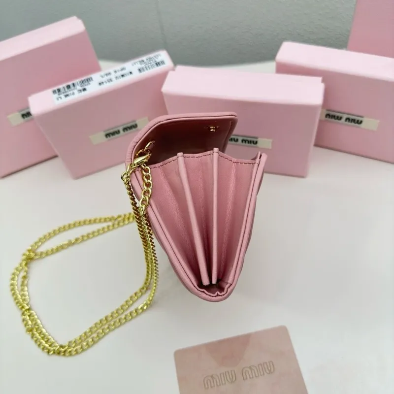 Miu Miu Pink Mini Chain Wallet Bag 51 - Image 8