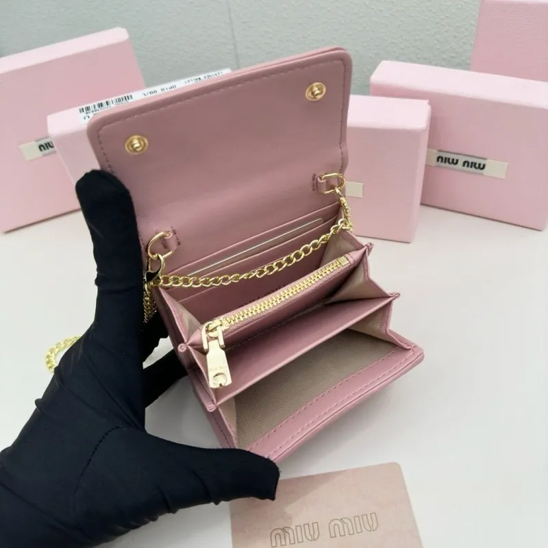 Miu Miu Pink Mini Chain Wallet Bag 51 - Image 9