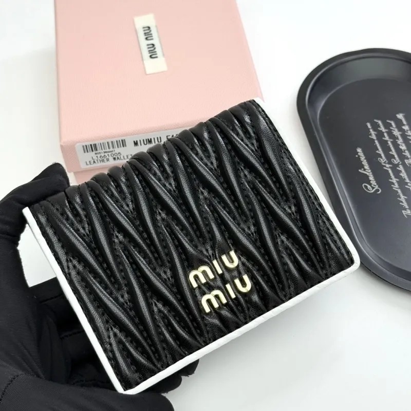 Alternative view of MIU MIU Black Leather Bifold Wallet