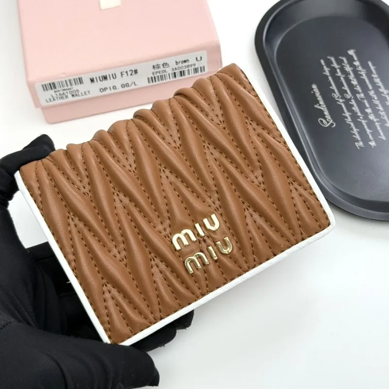 Alternative view of Miu Miu Brown Leather Wallet One Size