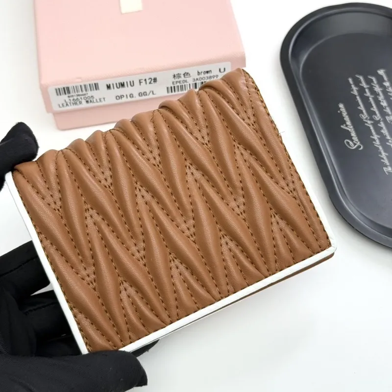 Miu Miu Brown Leather Wallet One Size - Image 4