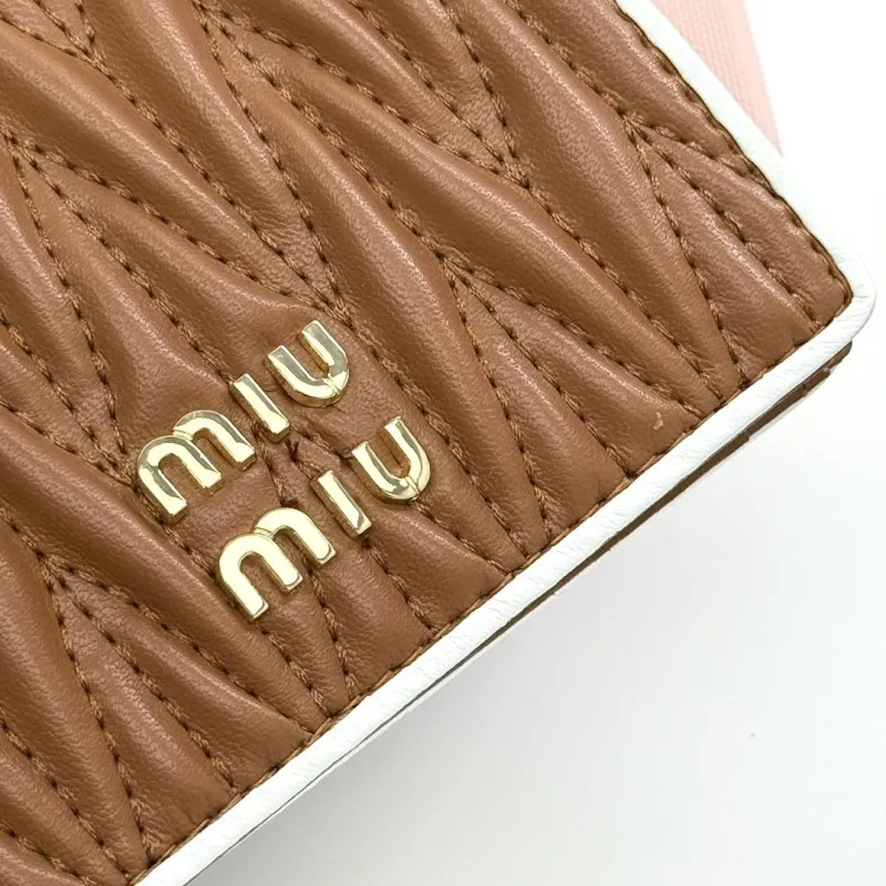 Miu Miu Brown Leather Wallet One Size - Image 5