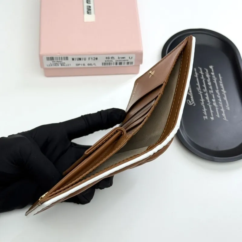 Miu Miu Brown Leather Wallet One Size - Image 6