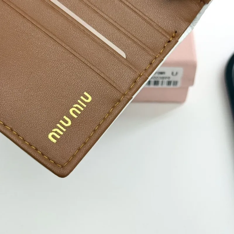 Miu Miu Brown Leather Wallet One Size - Image 9