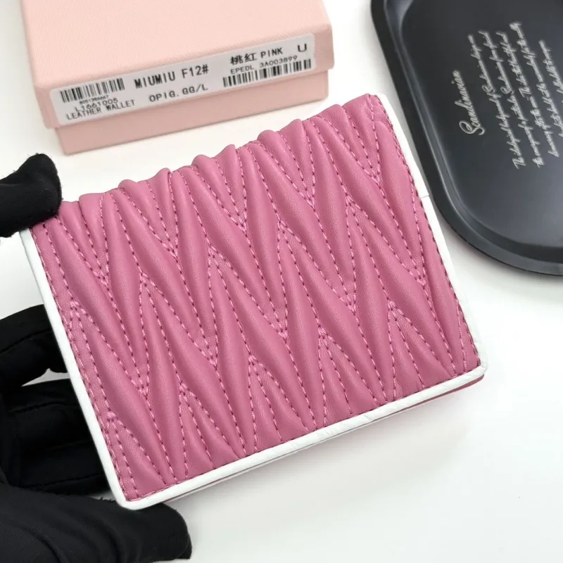 MIU MIU Pink Leather Bifold Wallet - Image 4