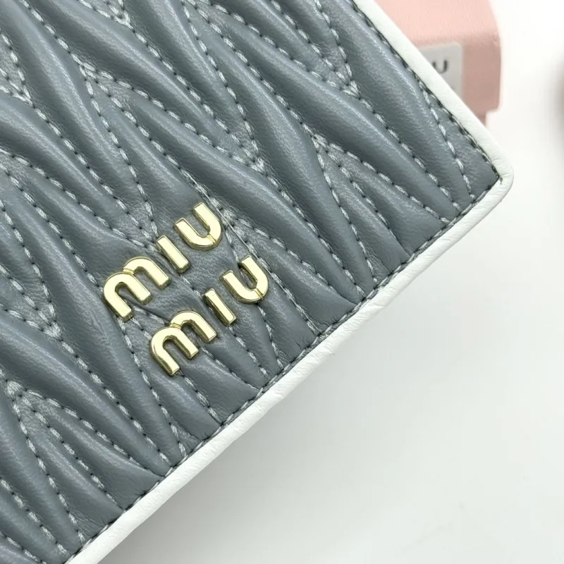 MIU MIU Blue Leather Wallet - Image 5