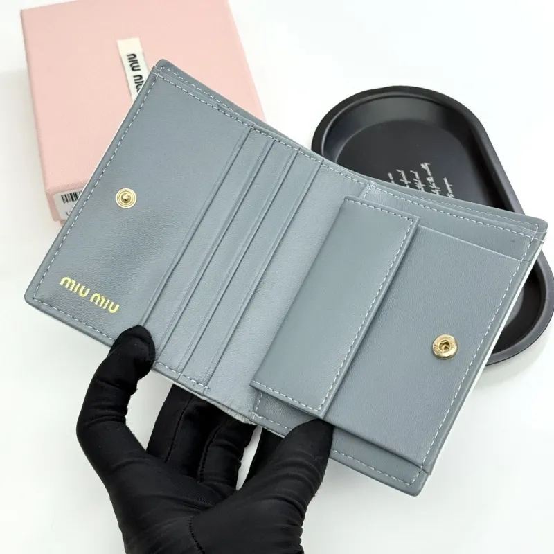 MIU MIU Blue Leather Wallet - Image 6