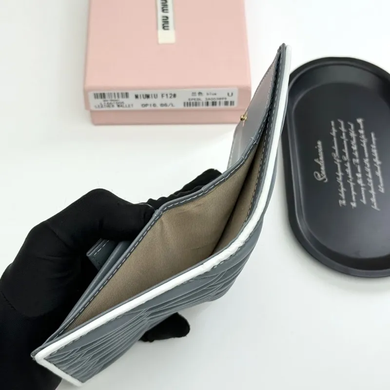 MIU MIU Blue Leather Wallet - Image 7