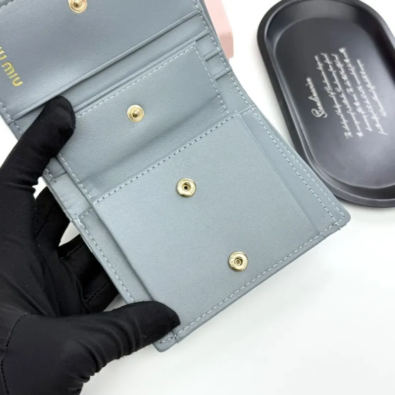 MIU MIU Blue Leather Wallet - Image 8