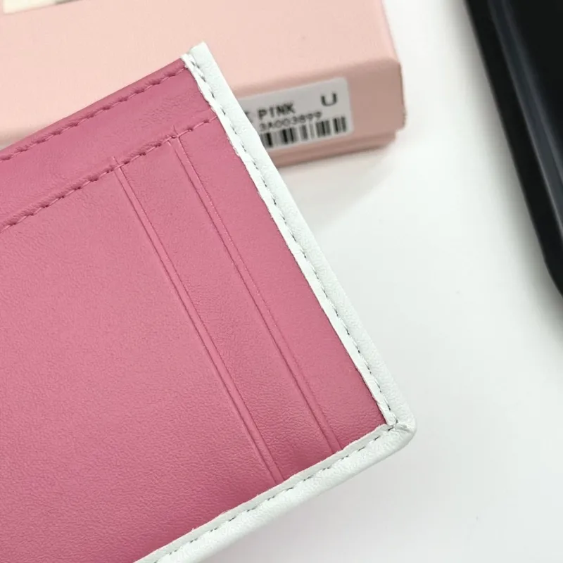 MIU MIU Pink Leather Card Holder Wallet - Image 5