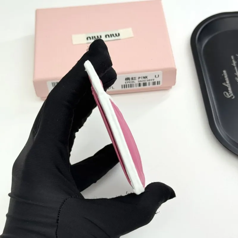 MIU MIU Pink Leather Card Holder Wallet - Image 7