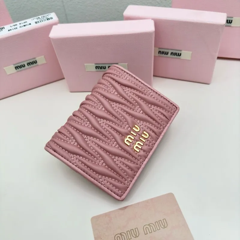 Alternative view of Miu Miu Pink Compact Leather Wallet