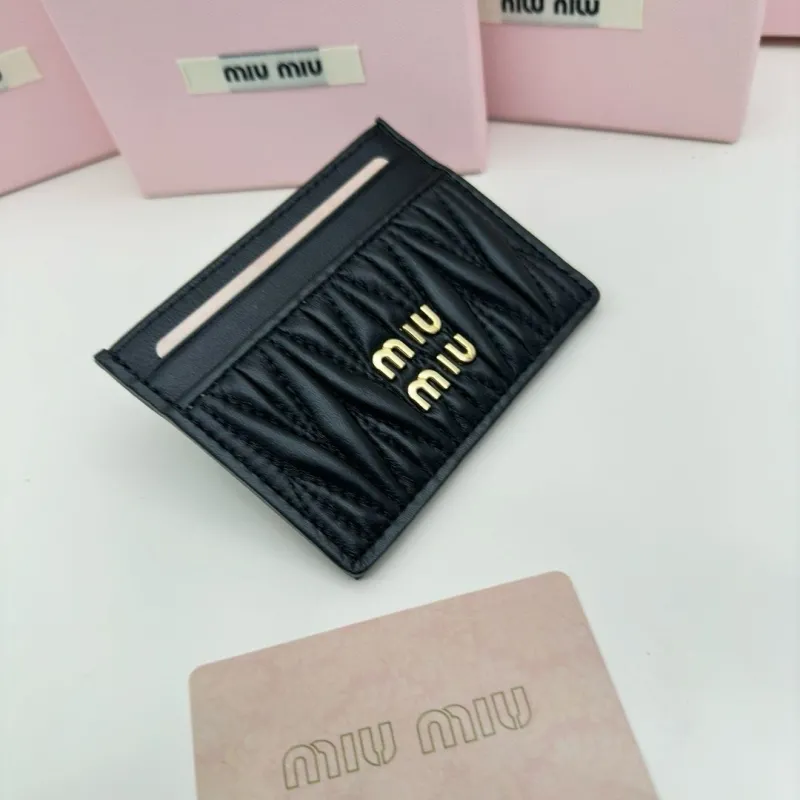 Alternative view of Miu Miu Black Leather Card Holder