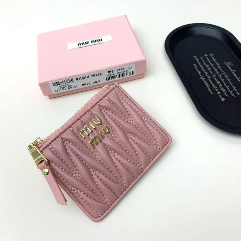 Alternative view of MIUMIU Pink Leather Card Holder Wallet