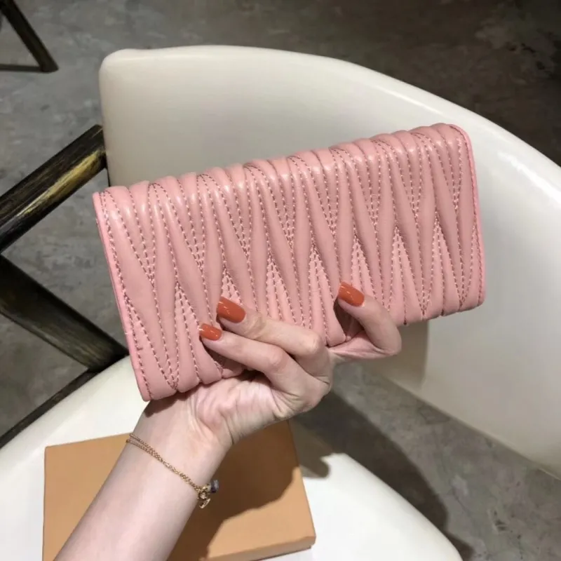 Miu Miu Pink Quilted Long Wallet - Image 6