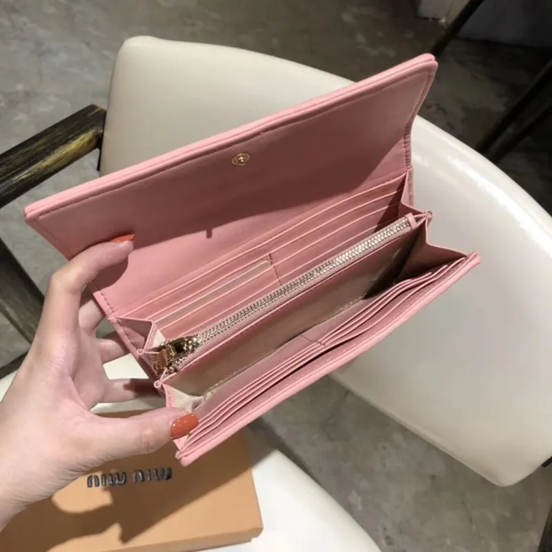 Miu Miu Pink Quilted Long Wallet - Image 9