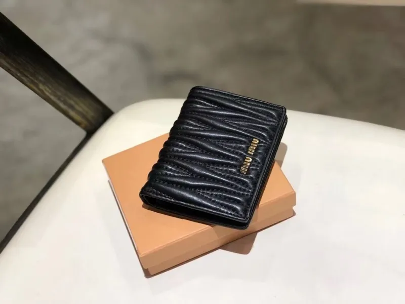 Alternative view of Miu Miu Black Leather Folding Wallet
