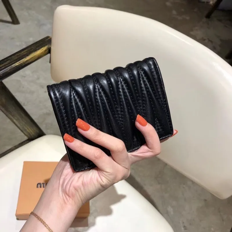 Miu Miu Black Leather Folding Wallet - Image 4